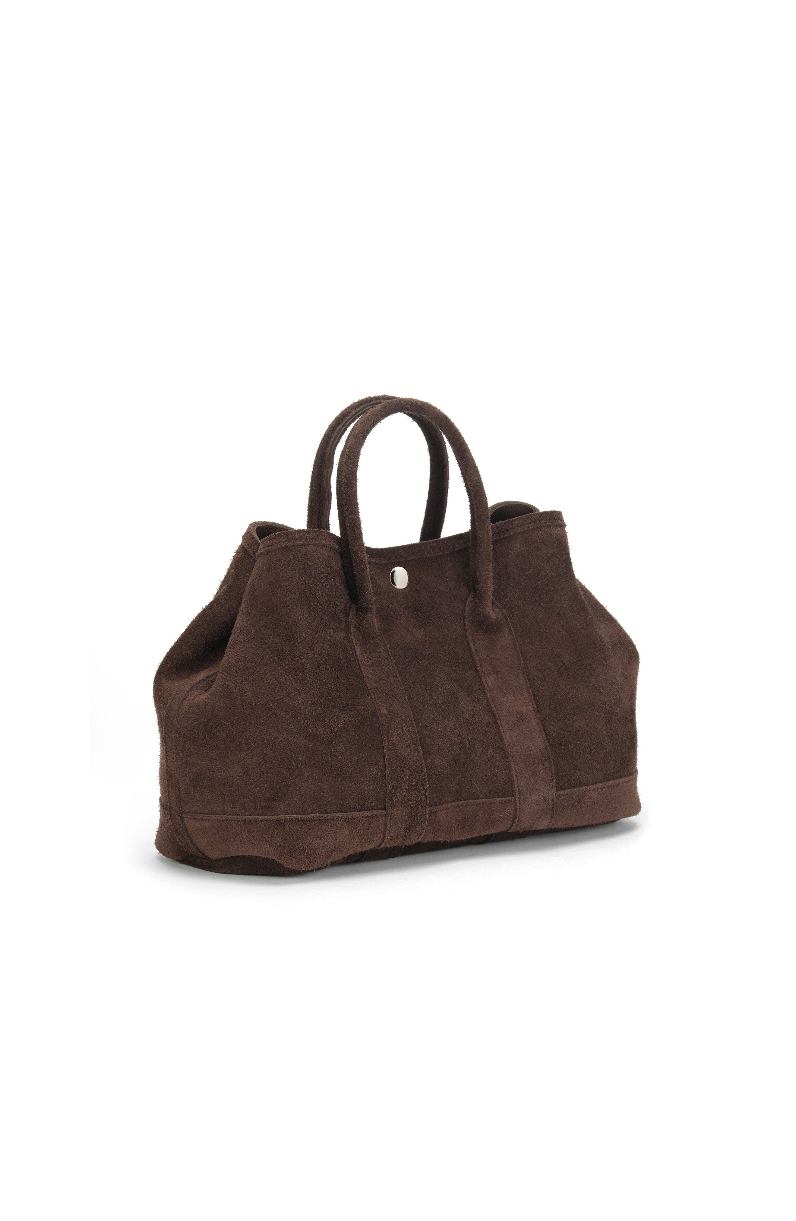 Ezra Arthur Audrey Nubuck Suede Leather Top Handle Bag, Alternate, color, Cocoa