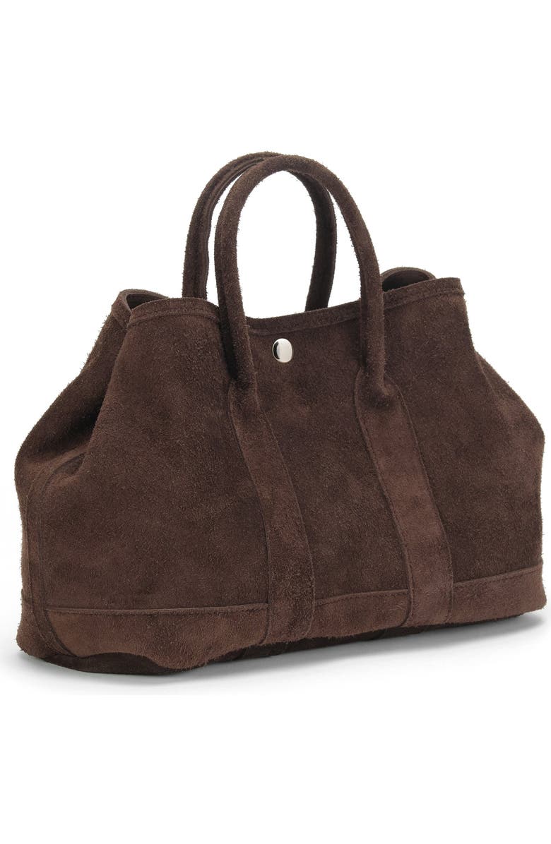Ezra Arthur Audrey Nubuck Suede Leather Top Handle Bag, Alternate, color, Cocoa