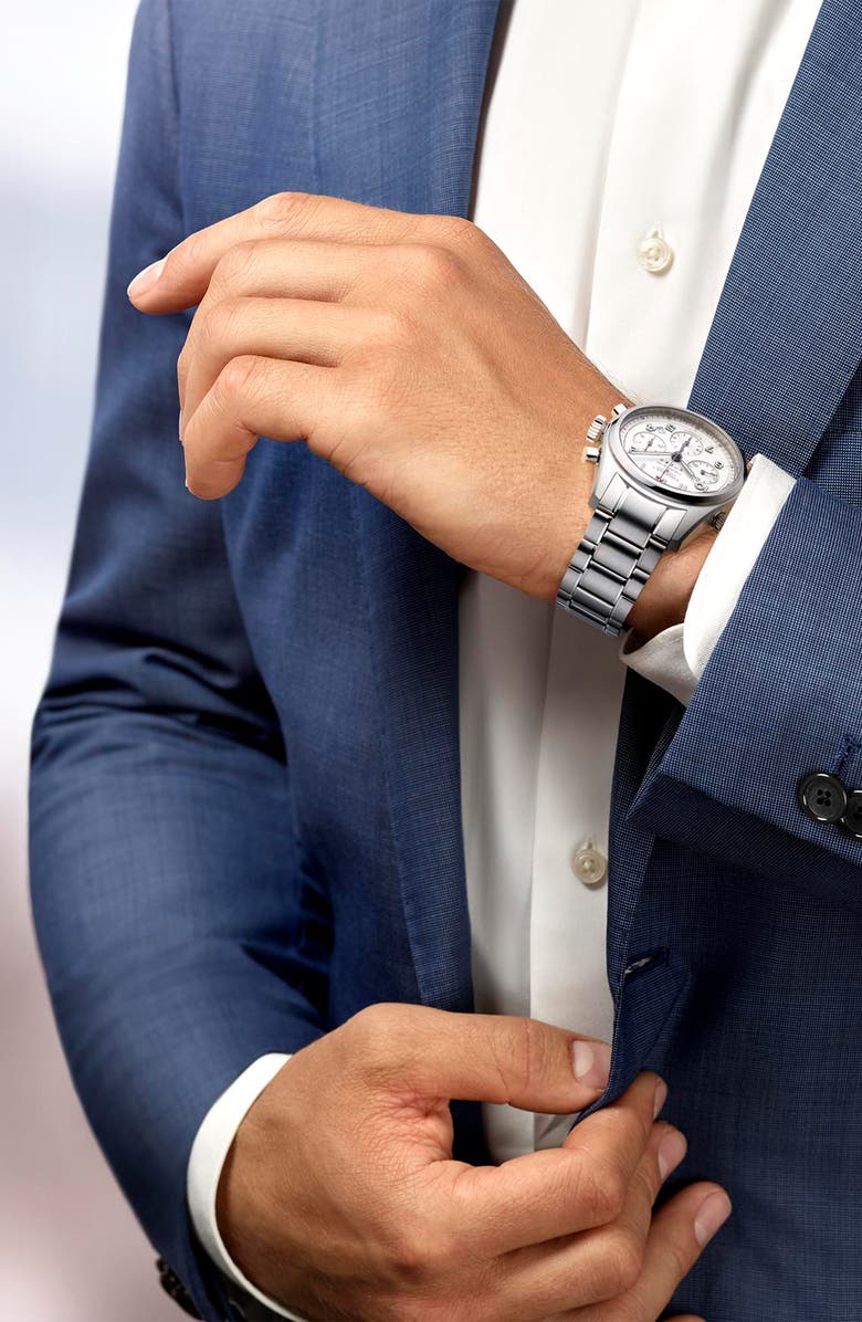 Longines Spirit Automatic Chronograph Bracelet Watch, 42mm, Alternate, color, 