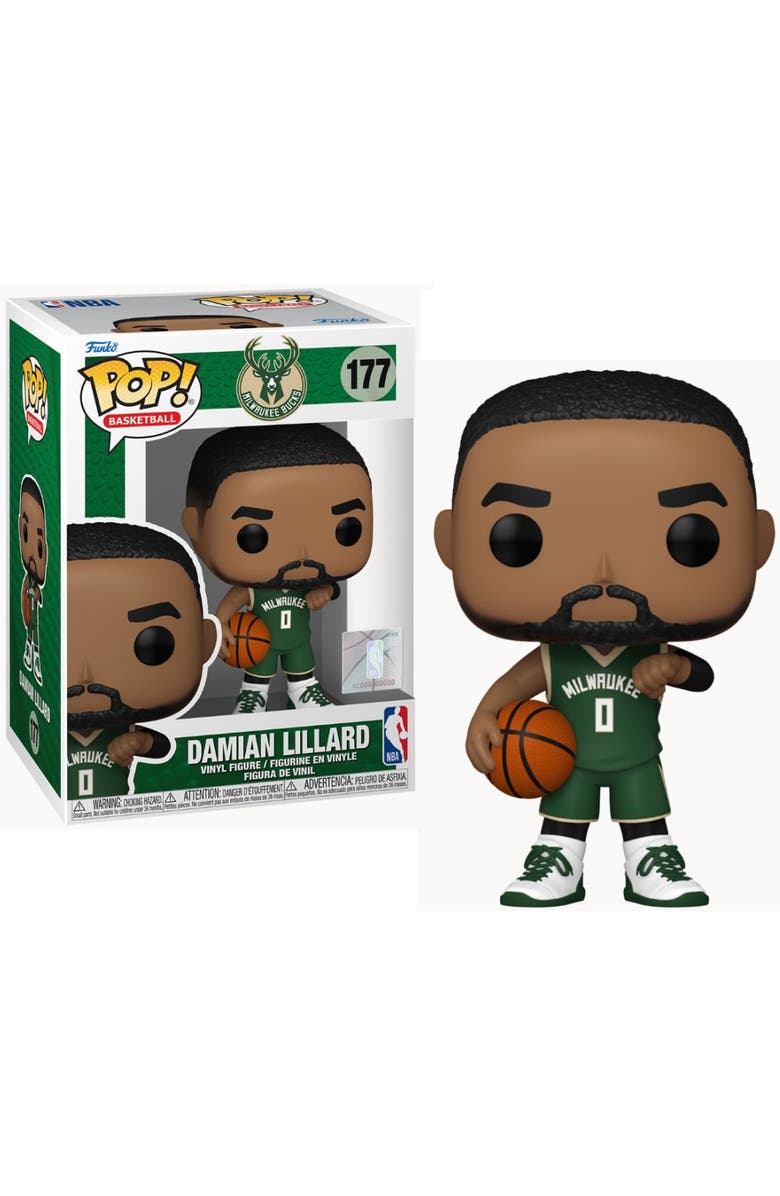 Funko Damian Lillard (Milwaukee Bucks) Funko Pop! NBA Series 12, Main, color, Green