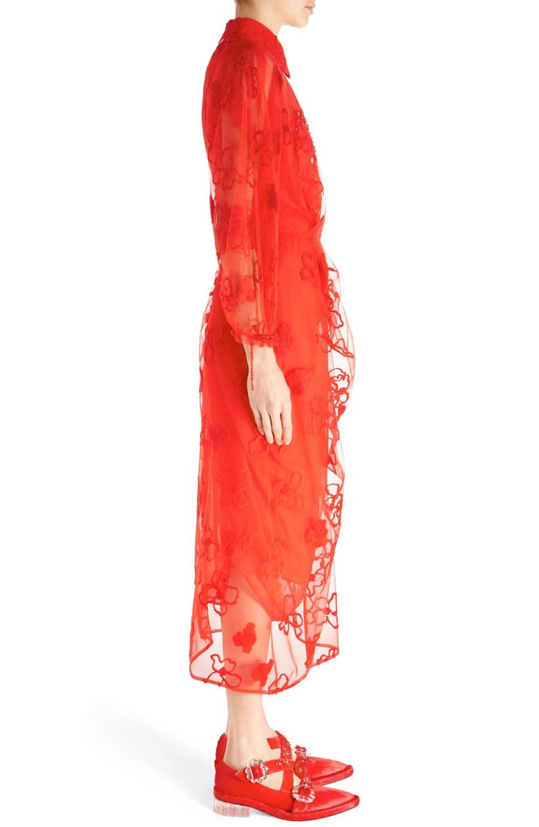 Simone Rocha 'Spooky' Floral Embroidered Dress, Alternate, color, 