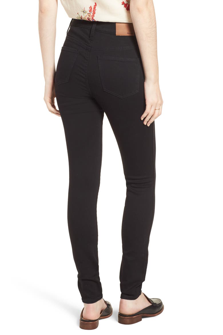 10-Inch High Waist Skinny Jeans, Alternate, color, BLACK FROST