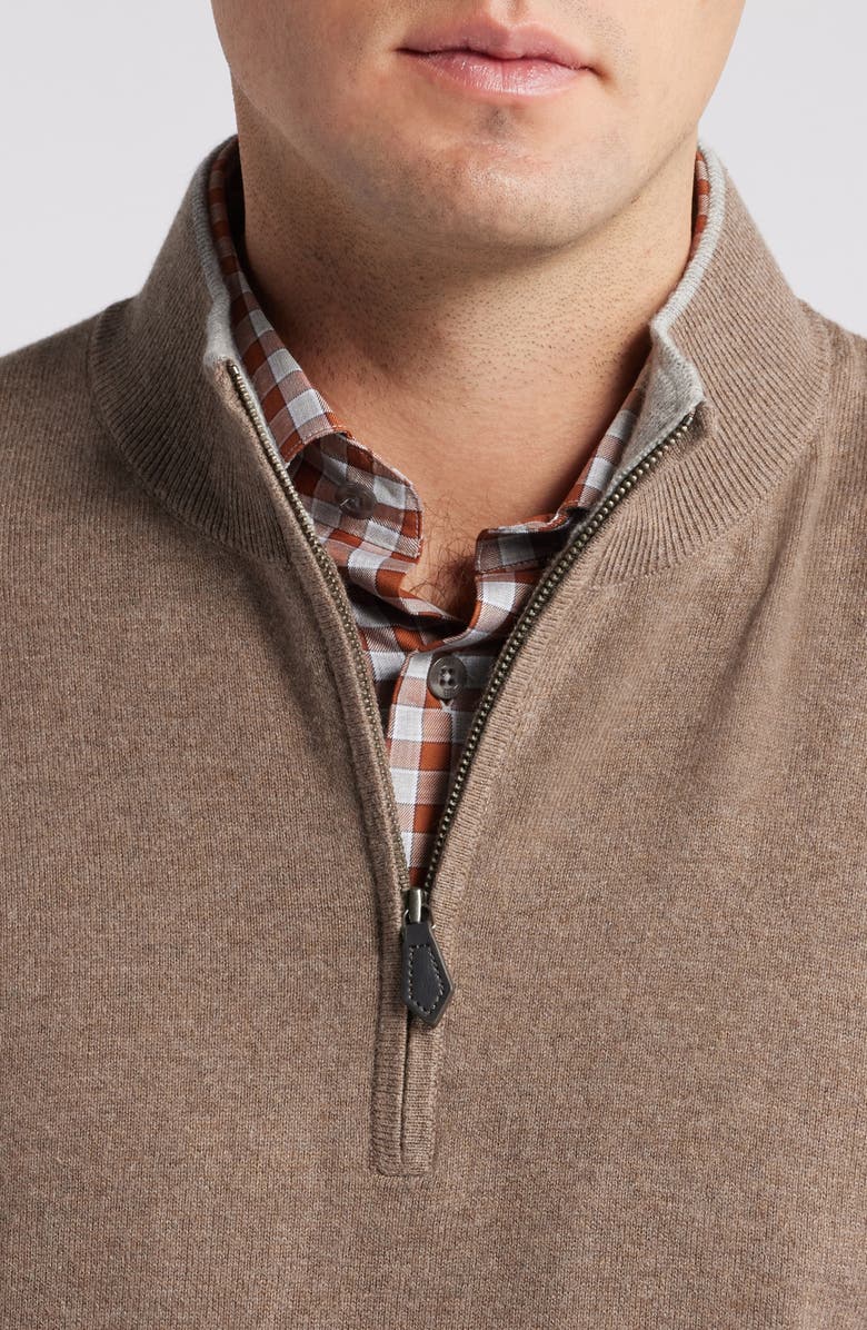 Scott Barber Cotton & Cashmere Quarter Zip Sweater, Alternate, color, 