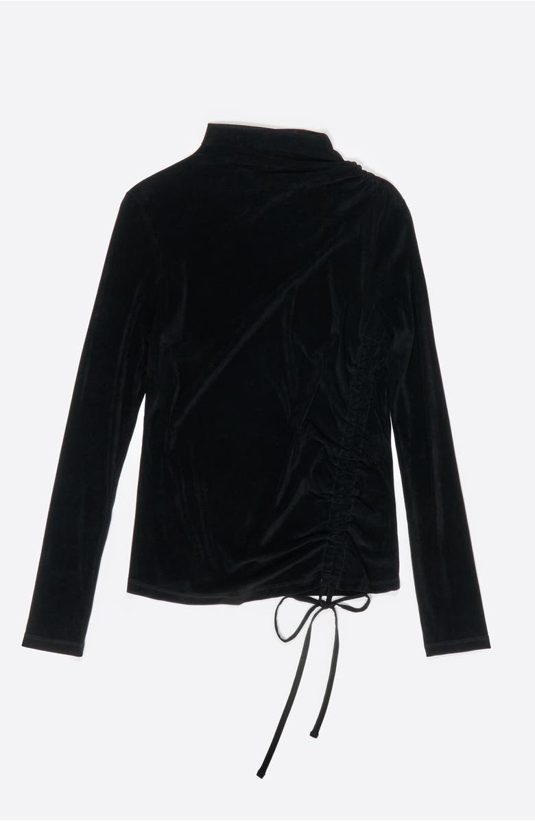 Bimba y Lola Ruched Fluid Top, Alternate, color, Black