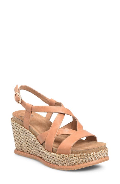 Söfft Devyn Slingback Espadrille Platform Wedge Sandal In Luggage