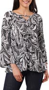 SUNNY LEIGH Pleated Tie Front Top