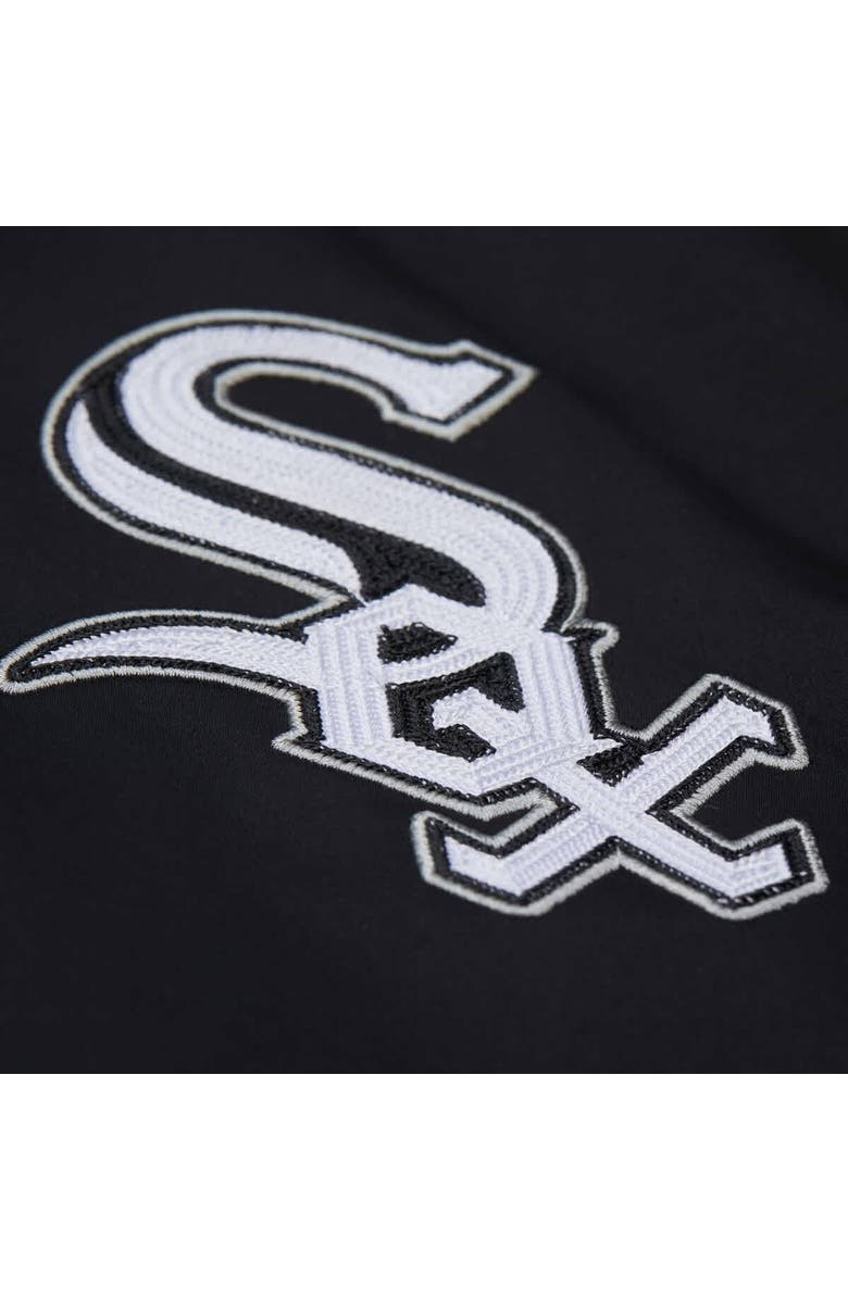 Mitchell & Ness Men's Mitchell & Ness Frank Thomas Black Chicago White Sox Legends Collection Vintage Satin Full-Snap Jacket, Alternate, color, Black