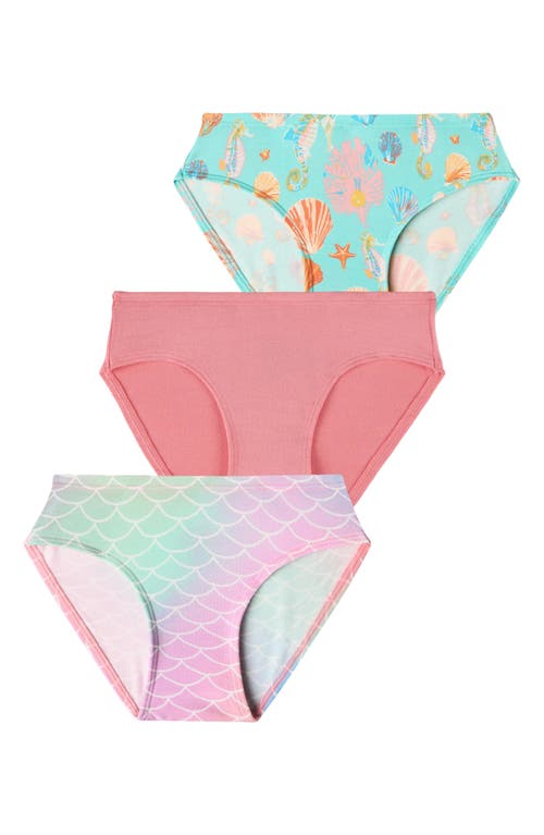 Meundies Kids' Feelfree Assorted 3-pack Bikini Briefs In Multi