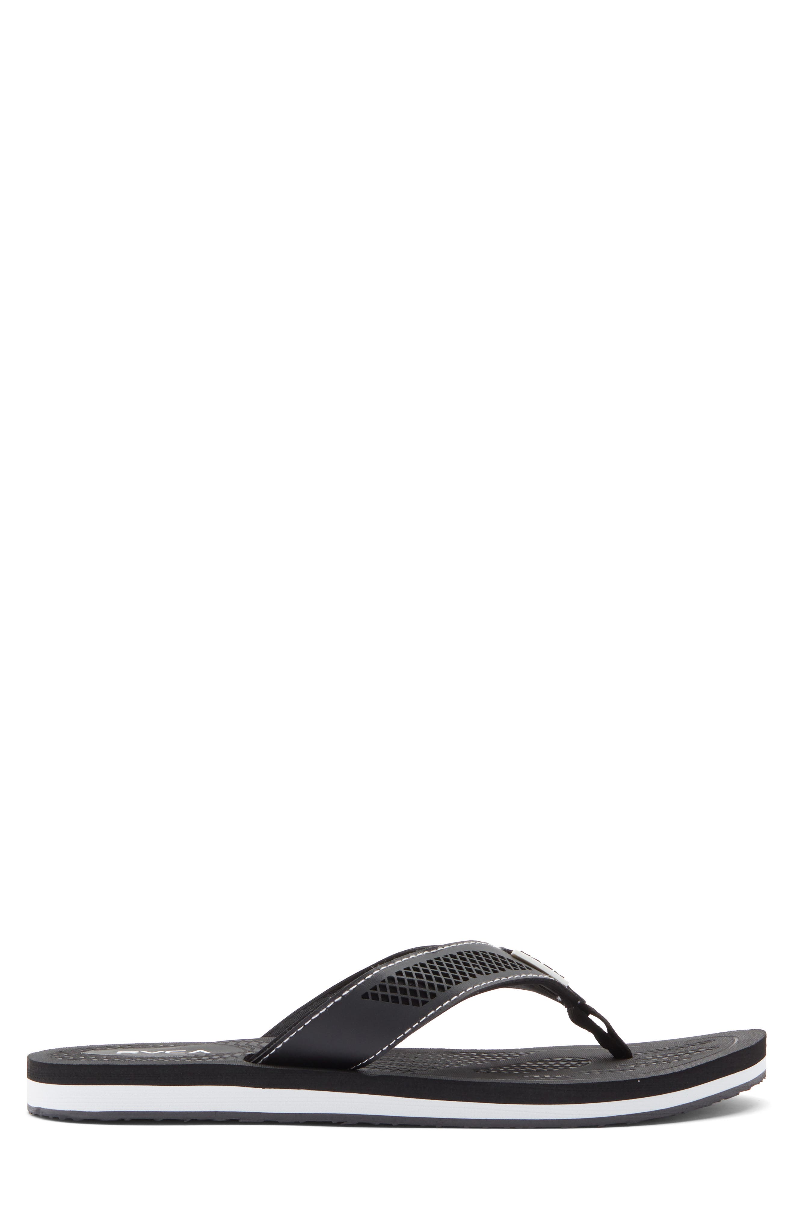 RVCA Perforated Flip Flop Sandal, Alternate, color, Black