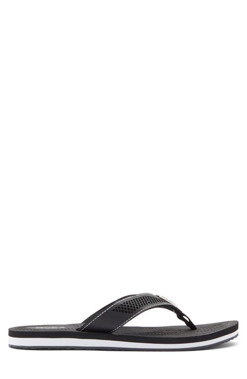 Rvca Perforated Flip Flop Sandal In Black