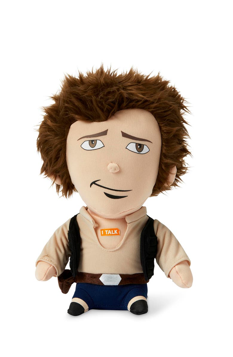 Toynk Stuffed Star Wars Plush Toy - 9" Talking Han Solo Doll, Main, color, Brown