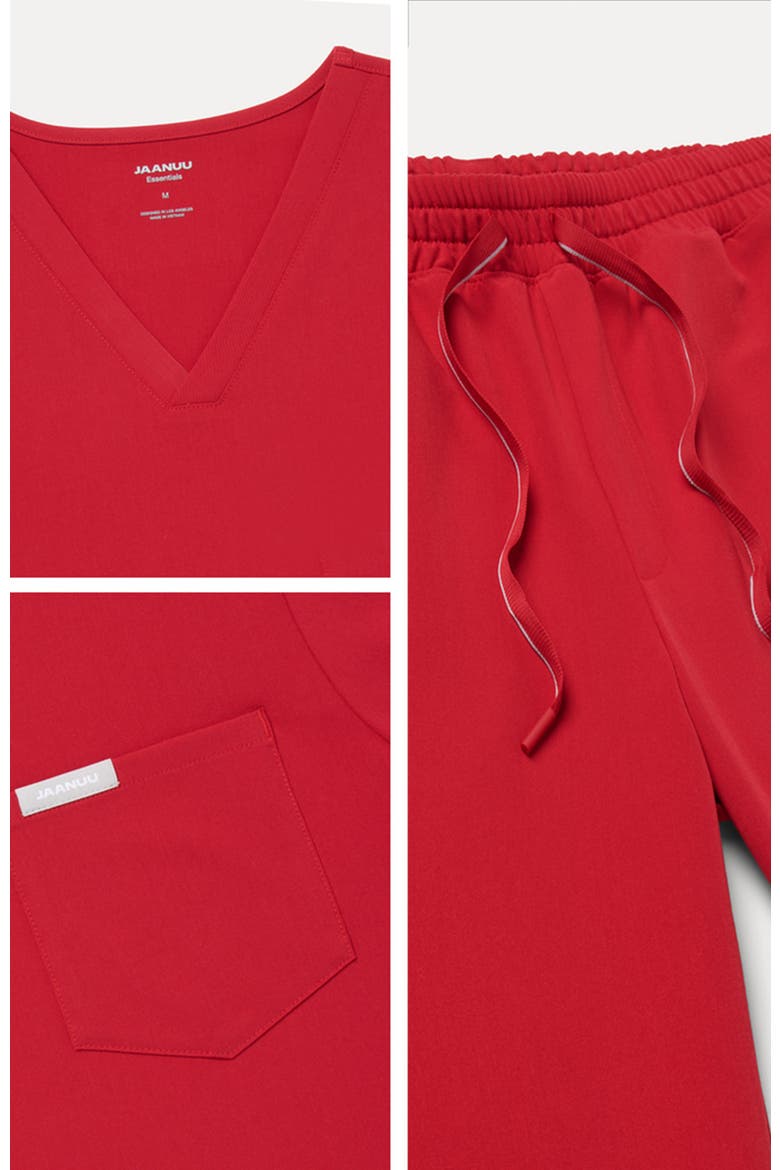 UltraLAST Essential Performance Men's 5-Pocket Scrub Set, Alternate, color, Red