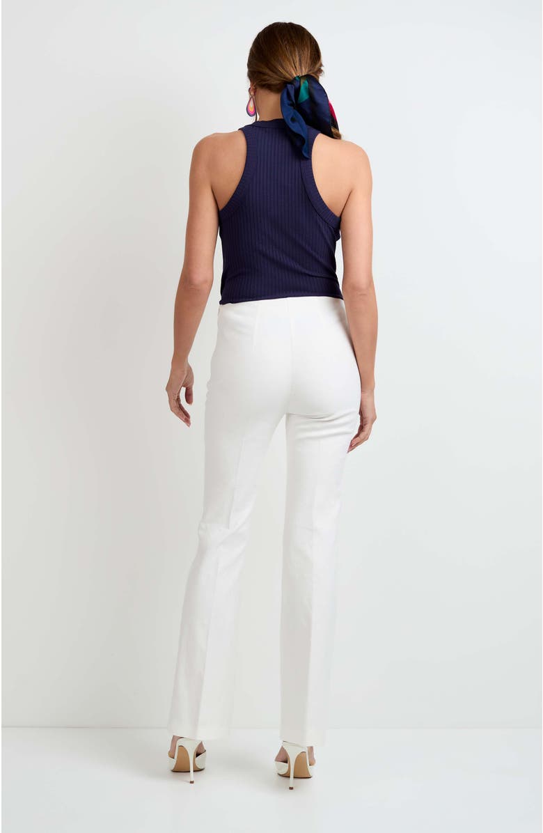 Trina Turk Jacoba Slim-Fit Bootcut Pants, Alternate, color, Whitewash