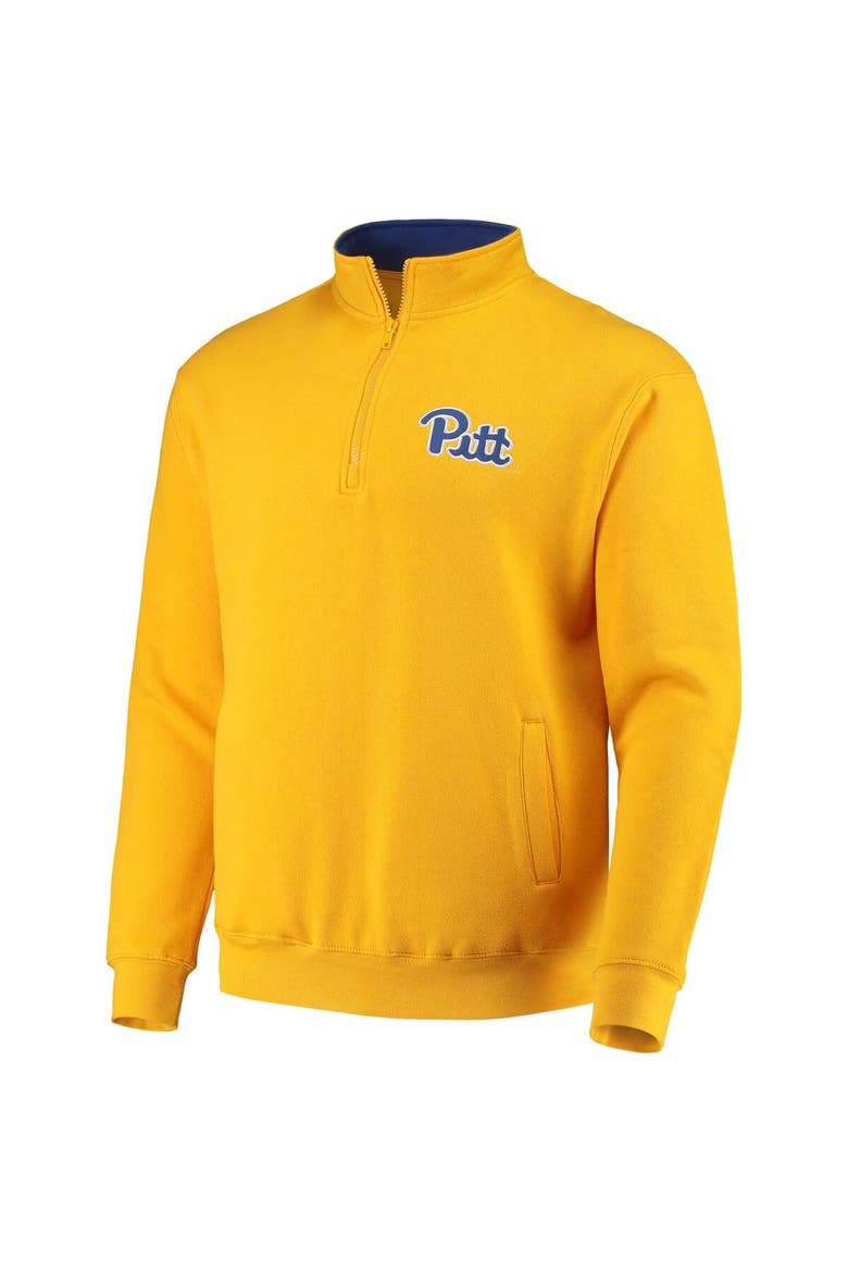 Men's Colosseum Gold Pitt Panthers Tortugas Logo Quarter-Zip Jacket, Alternate, color, Gold