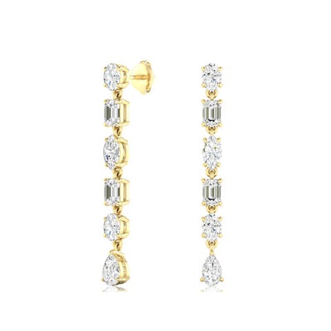 Multi-Shape Lab Diamond Drop in 14K Gold
