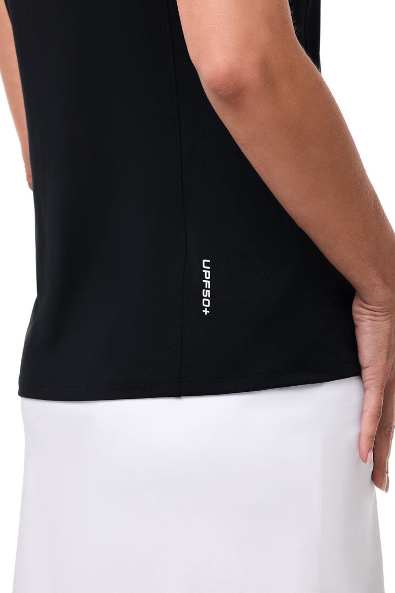 Women's Dew Performance Sleeveless Polo, UPF 50+ Sun Protection, Alternate, color, Black