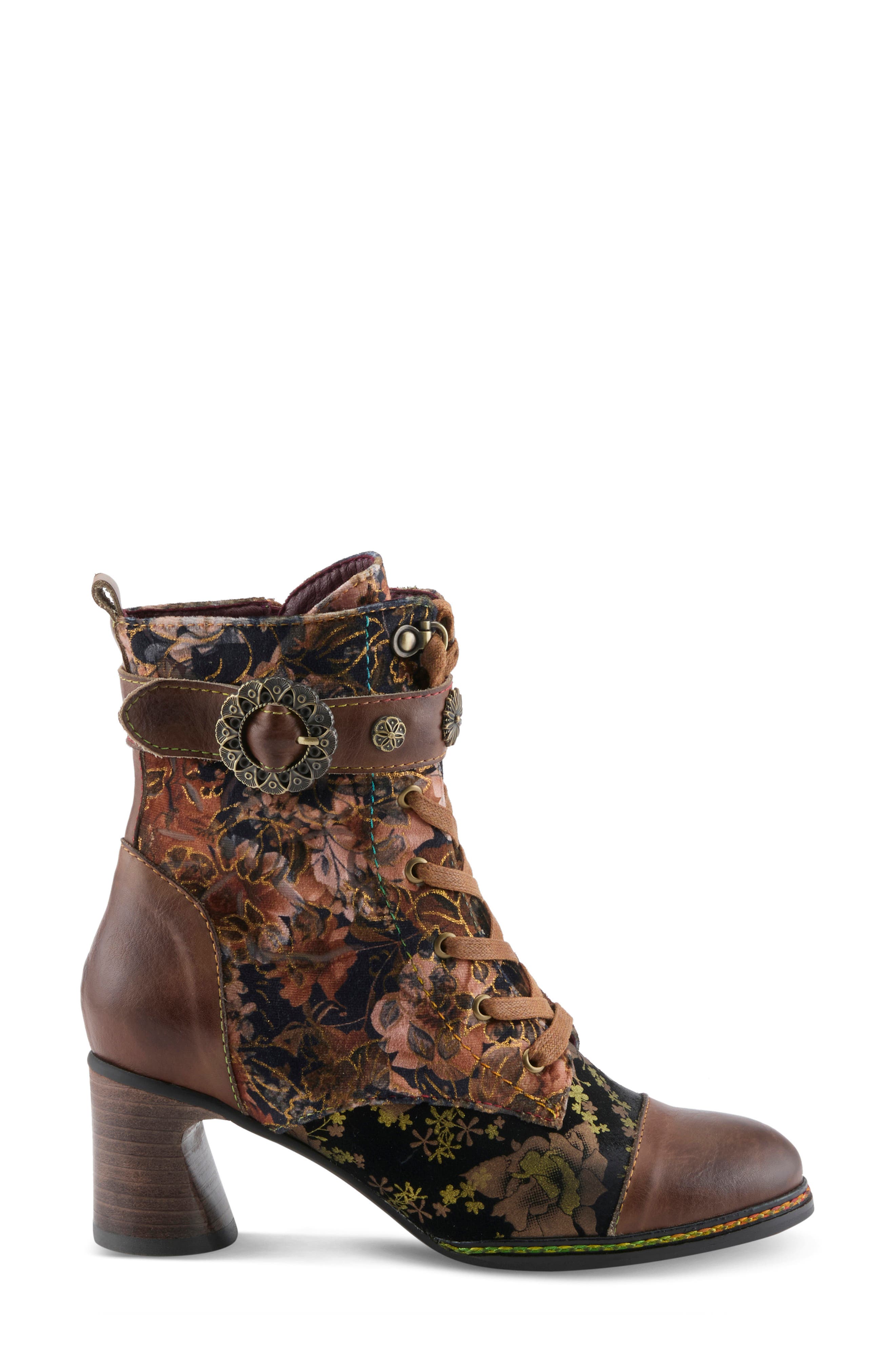 Prettibootie Bootie, Alternate, color, LIGHT BROWN MULTI