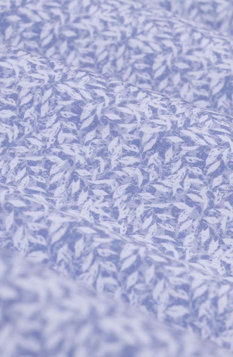 Bugatchi Milo OoohCotton<sup>®</sup> Leaf Print Short Sleeve Button-Up Shirt, Alternate, color, Orchid