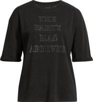 BOSS Orange Evi Rhinestone Embellished Cotton Graphic T-Shirt