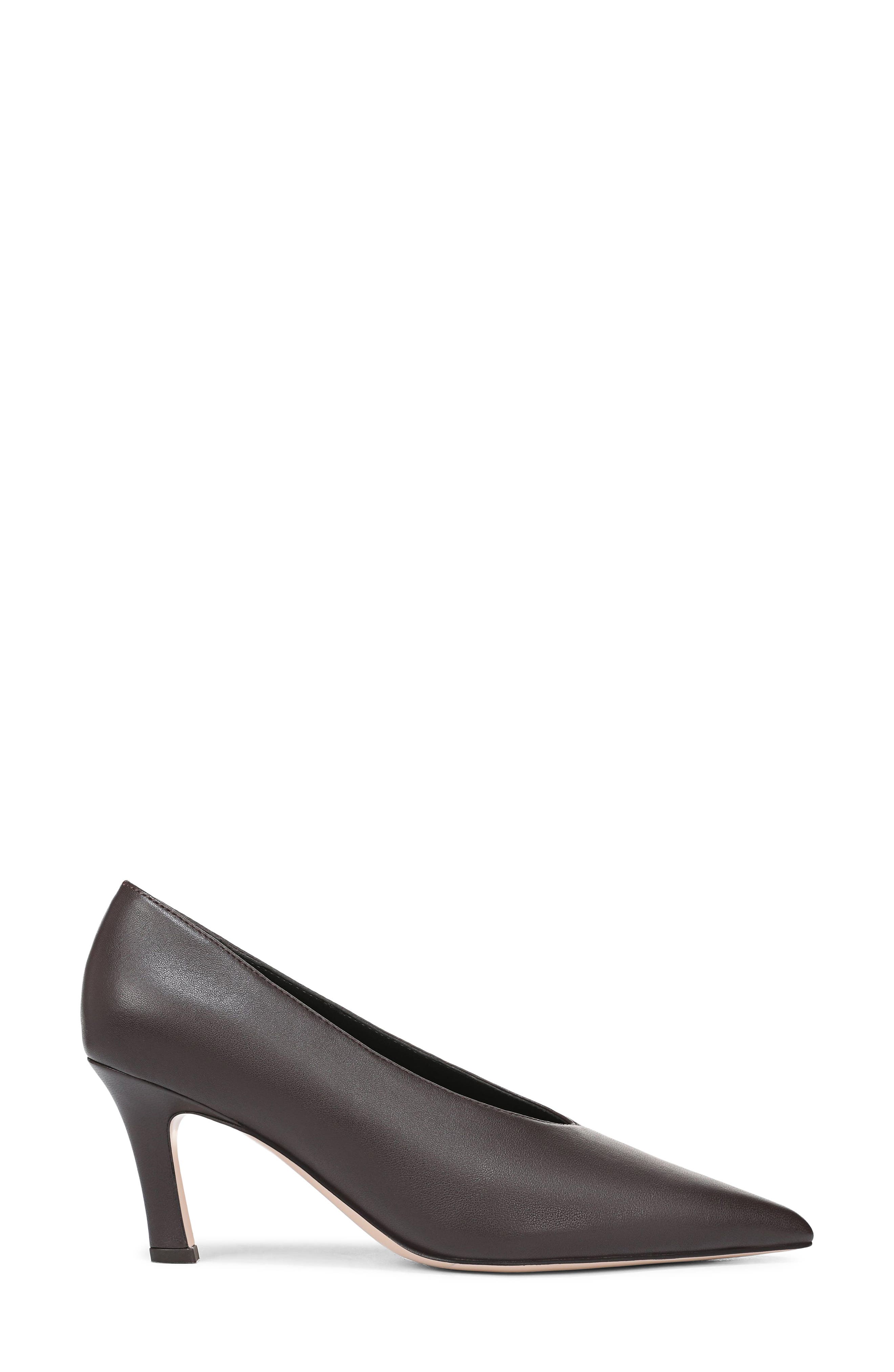 Kenna Pointed Toe Pump, Alternate, color, CHOCOLATE BROWN NAPPA LEATHER