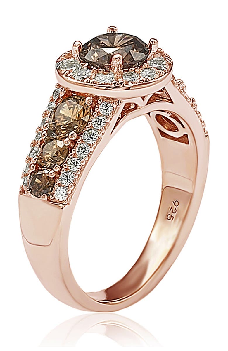 SUZY LEVIAN Rose Tone Sterling Silver CZ Pave Ring, Alternate, color, 