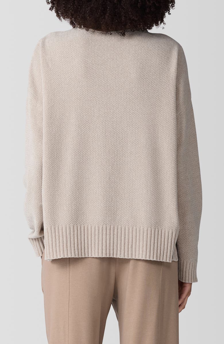 Eileen Fisher Organic Cotton Chenille Sweater, Alternate, color, Almond