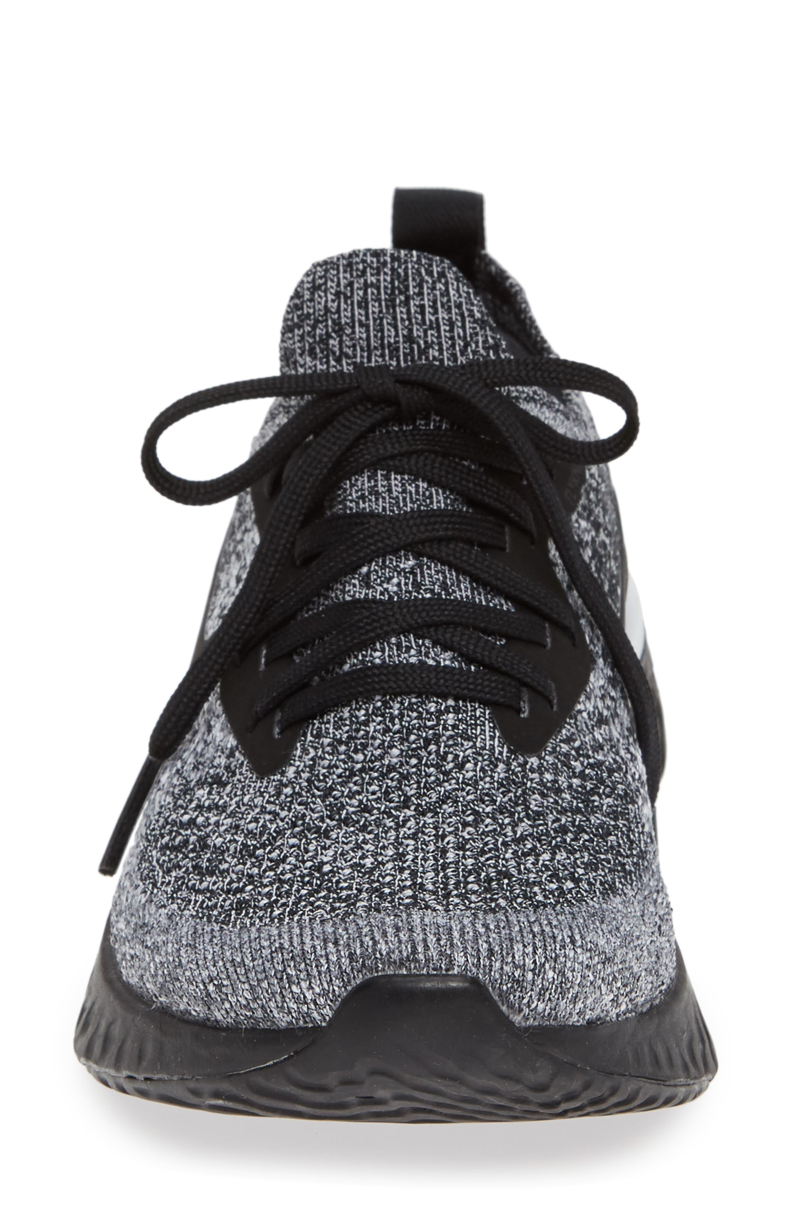 Epic React Flyknit Running Shoe, Alternate, color, BLACK/ BLACK-WHITE