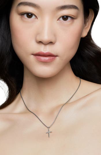 Cable Classic Cross Pendant with Diamond