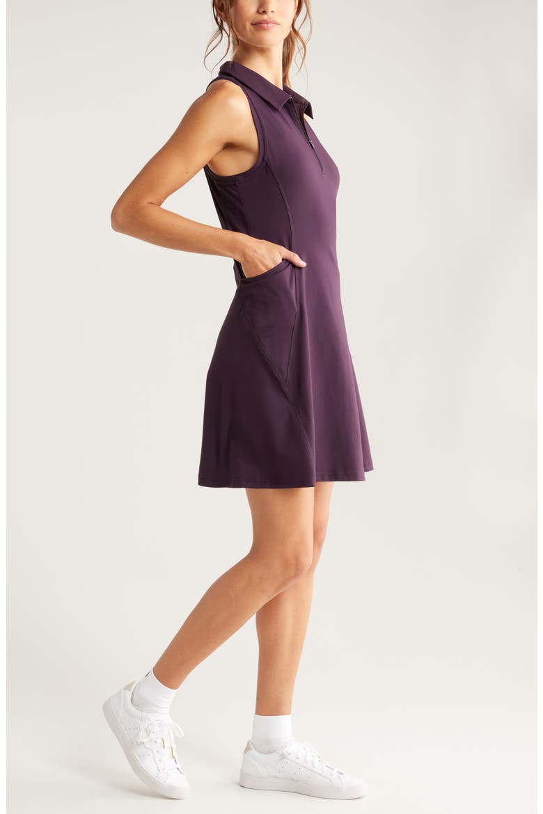 Sport Sleeveless Polo Dress, Alternate, color, PURPLE NEBULA