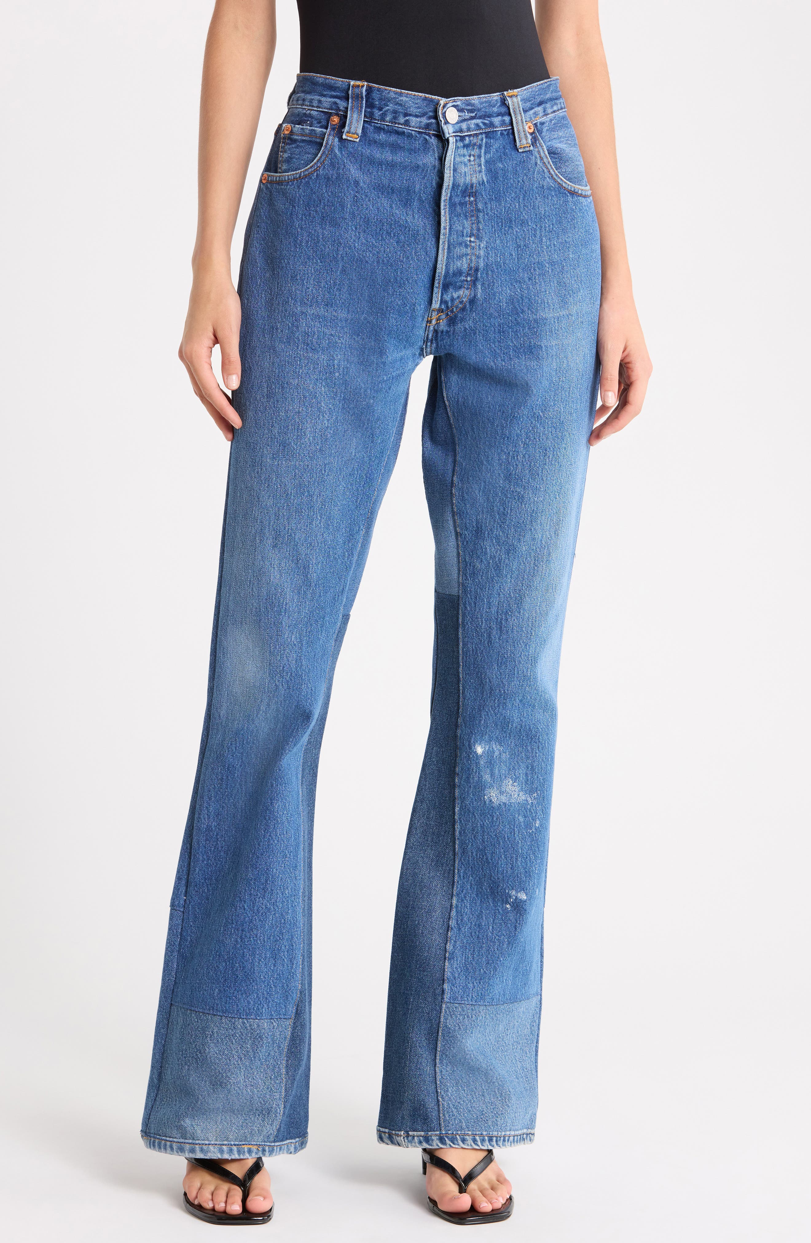 Levi's Riding High Waist Straight Leg Jeans