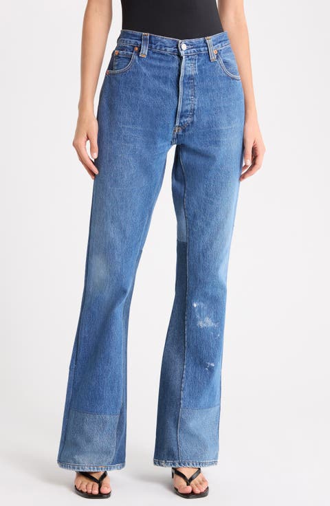 Levi's Riding High Waist Straight Leg Jeans