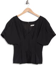 Simkhai Rozen Pleated V-Neck Top