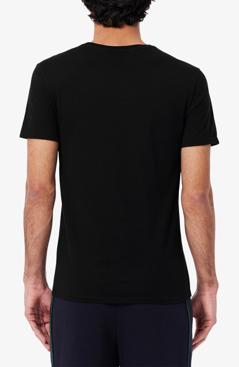 Lacoste 3-Pack Cotton Crewneck T-Shirts, Alternate, color, Black