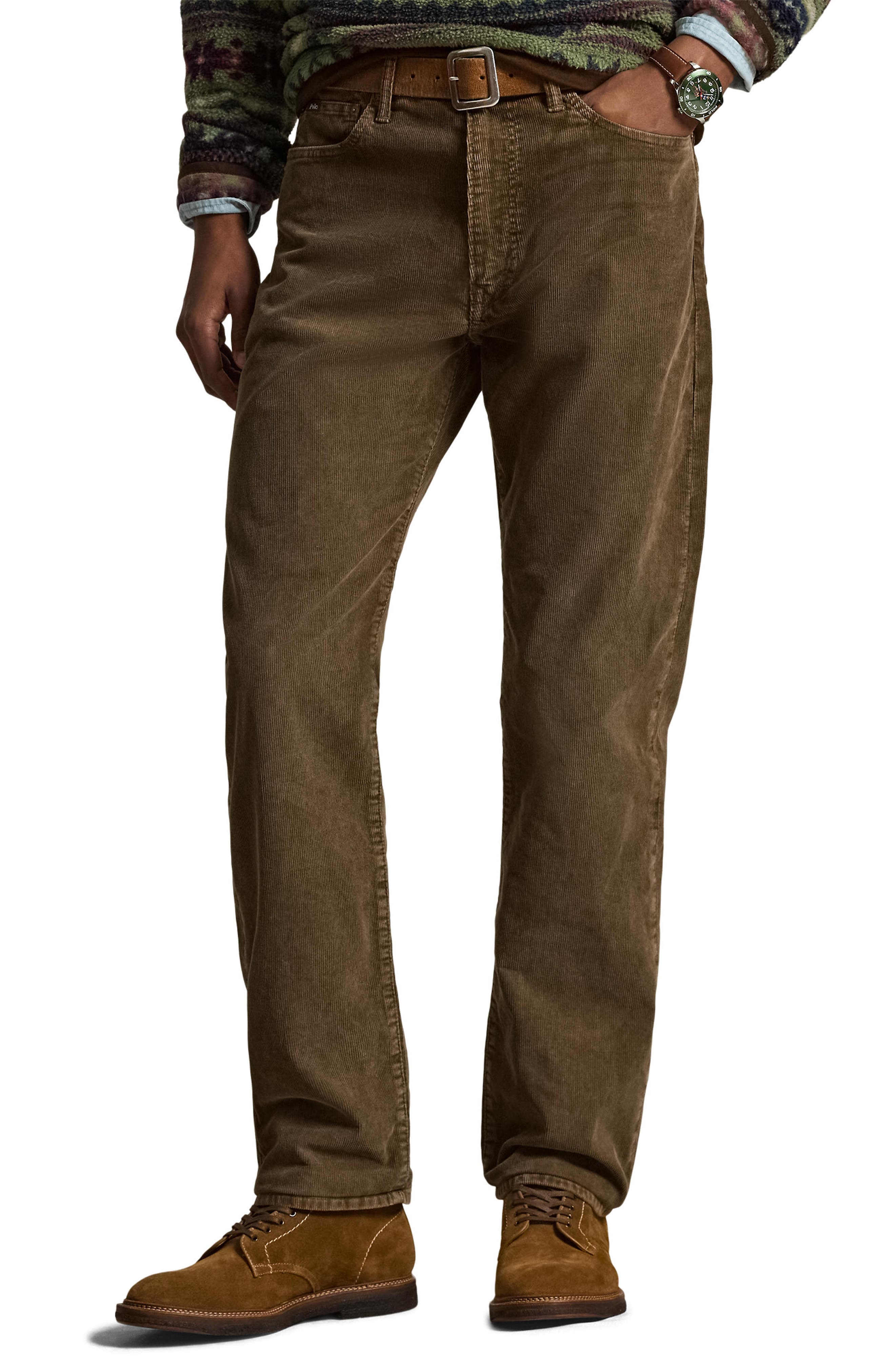 Straight Leg Corduroy Five Pocket Pants