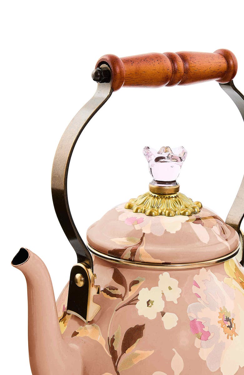 MACKENZIE CHILDS Wild Rose Mauve 2-Quart Tea Kettle, Alternate, color, Mauve