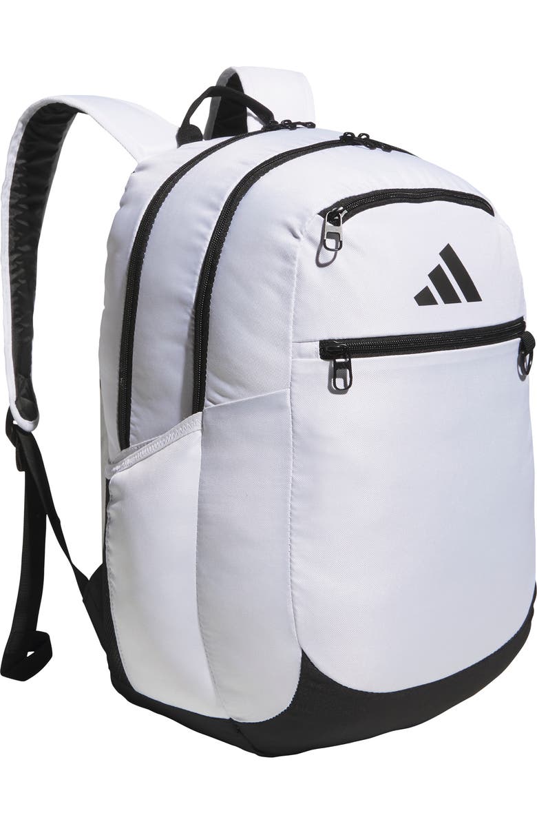 adidas Kids' Striker 3 Backpack, Main, color, White / Black