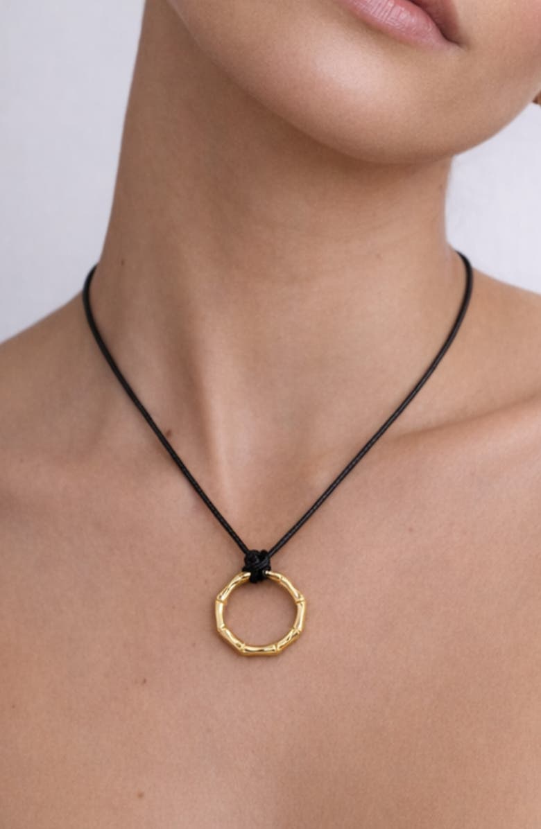 ARGENTO VIVO Bamboo Pendant Necklace, Alternate, color, Gold
