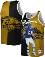 Mitchell & Ness Men's Mitchell & Ness Ray Lewis Black/Gold Baltimore Ravens Retired Player Graphic Tank Top
