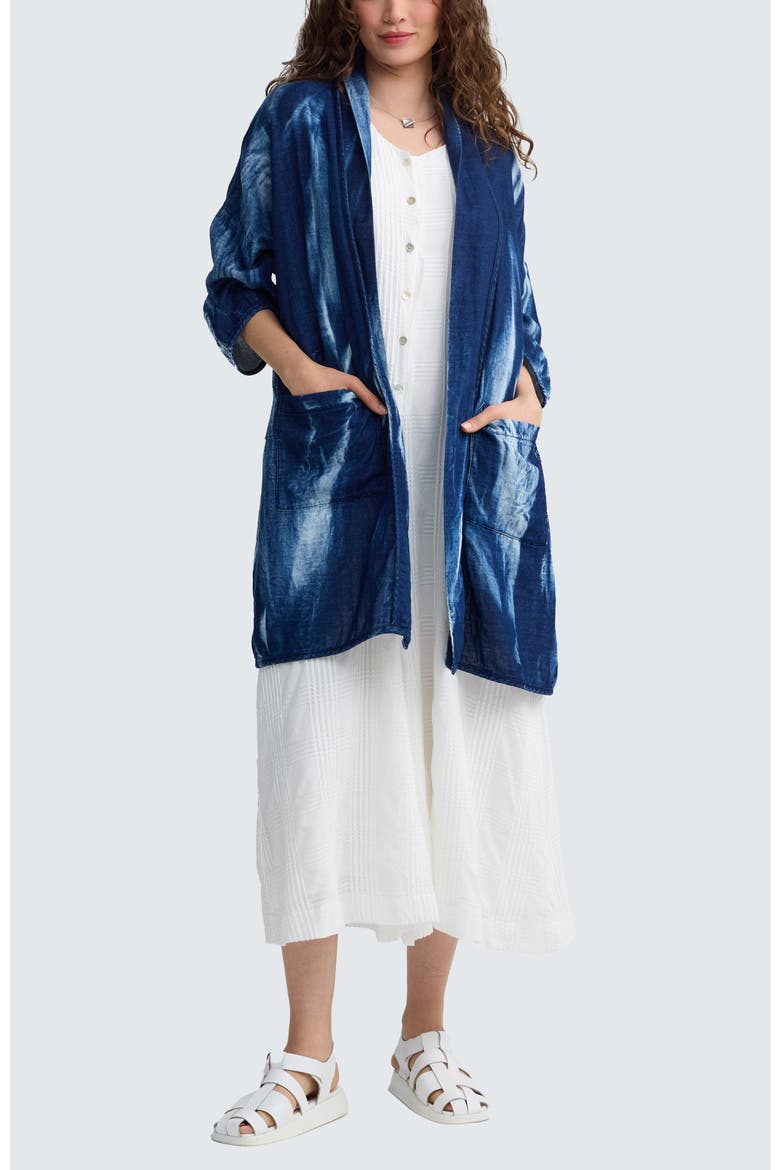 Monroe Batik-effect Long Jacket, Alternate, color, Candy Sky