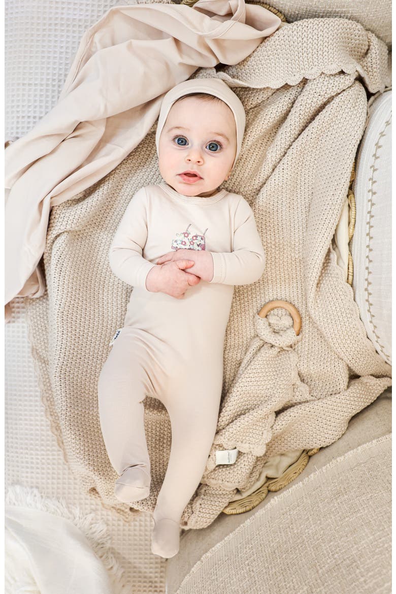 Whimsy Wheelbarrow Footie & Hat Set, Alternate, color, BISCUIT