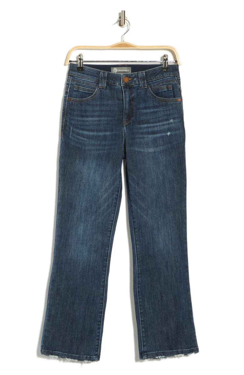 Democracy Crop Itty Bitty Flare Jeans, Alternate, color, Indigo Artisinal