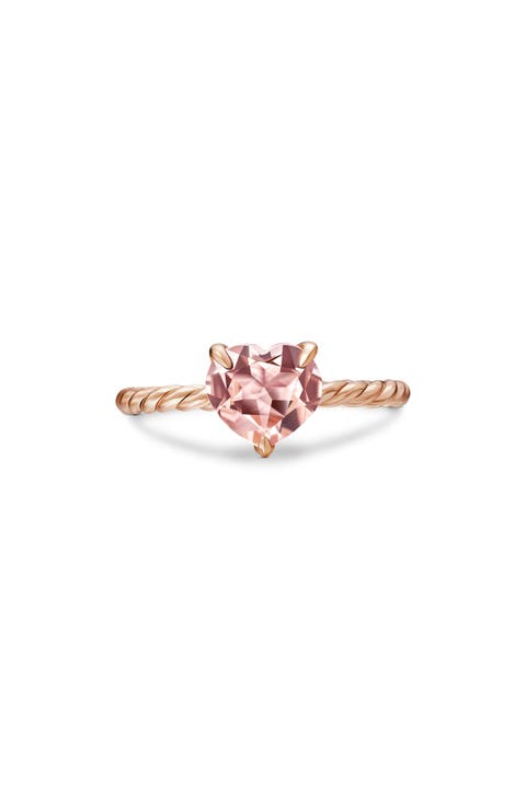 Morganite Heart Ring