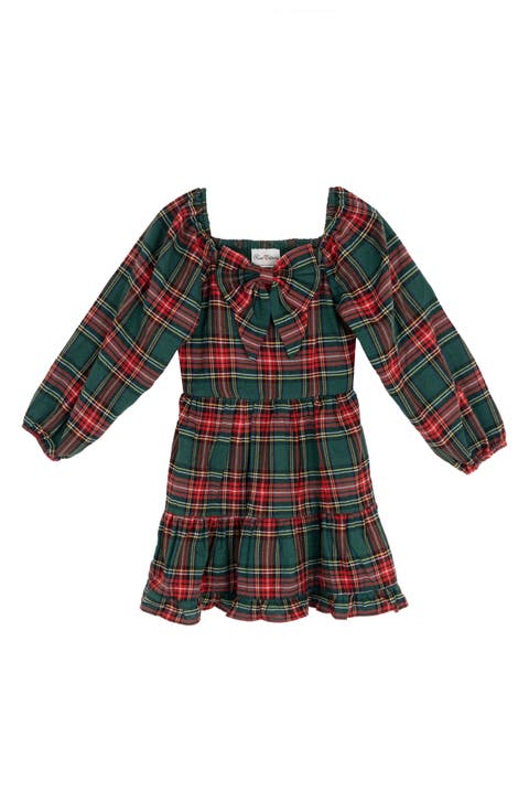 Kids' Plaid Tiered Dress (Big Kid)