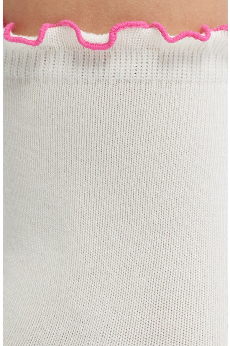 Karsyn II Lettuce Edge Quarter Socks, Alternate, color, NIMBUS / WOODVIOLET