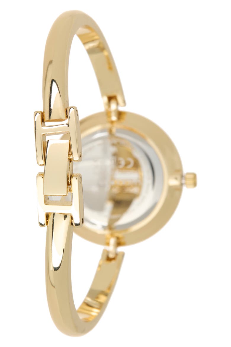 Bangle Analog Watch, 28mm x 32mm, Alternate, color, GOLD/BLACK