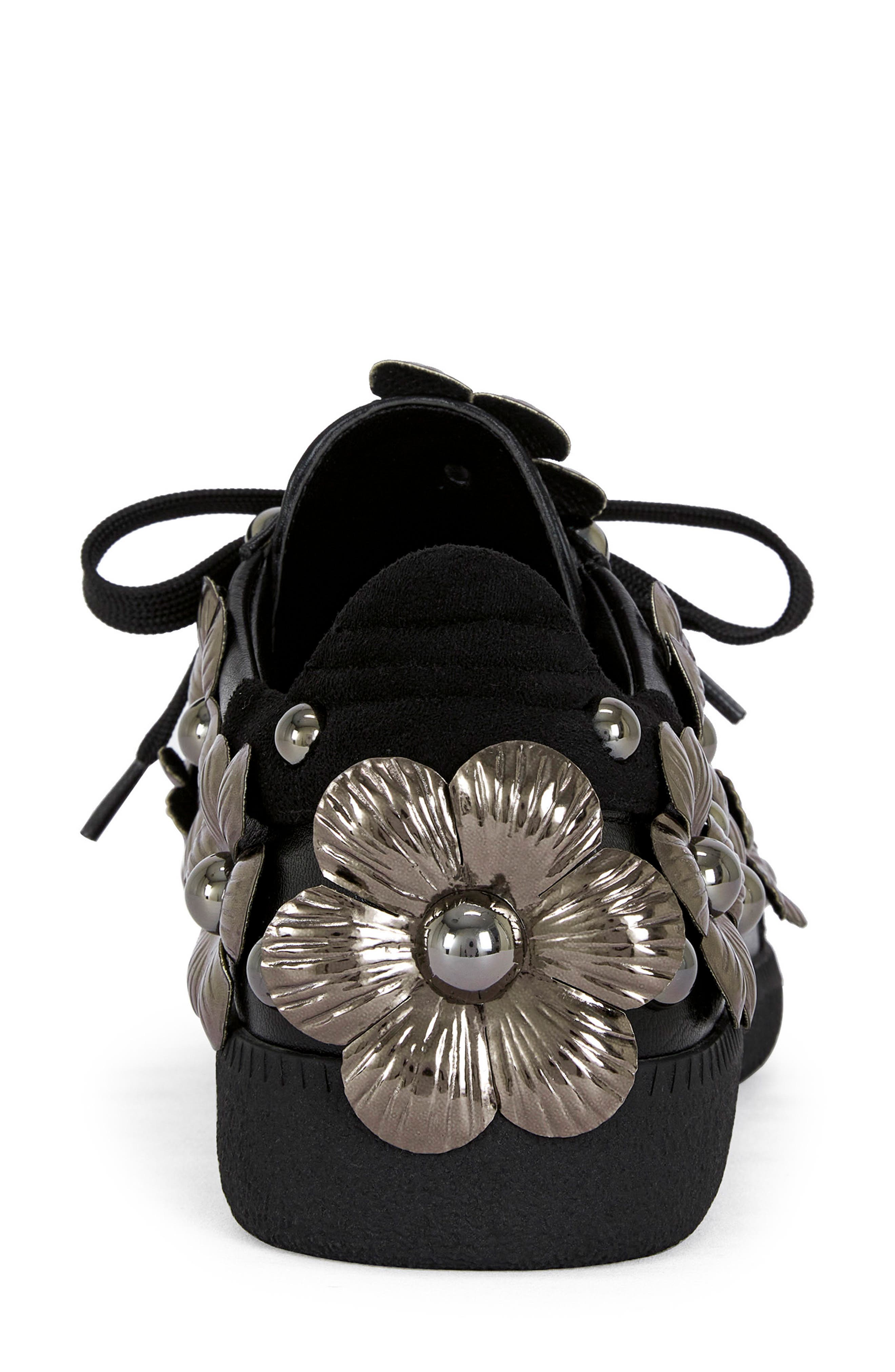 AZALEA WANG Olov Embellished Sneaker, Alternate, color, Black