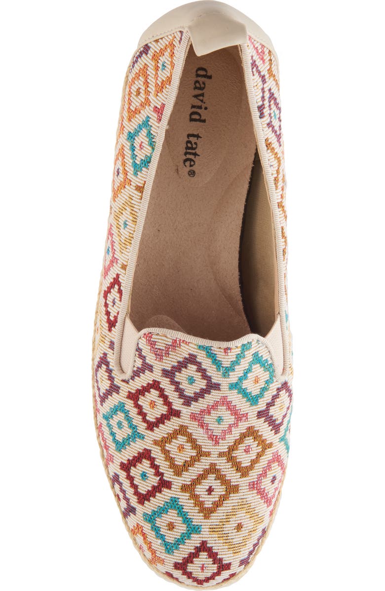 David Tate Sangria Woven Espadrille Flat, Alternate, color, Diamond Multi