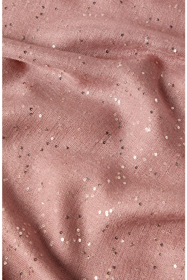 Cashmere and silk Diamond yarn scarf, Alternate, color, Pink