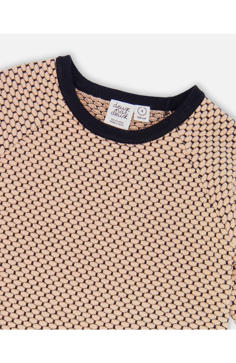 Deux par Deux Long Sleeve Knit Sweater Dress, Alternate, color, Black