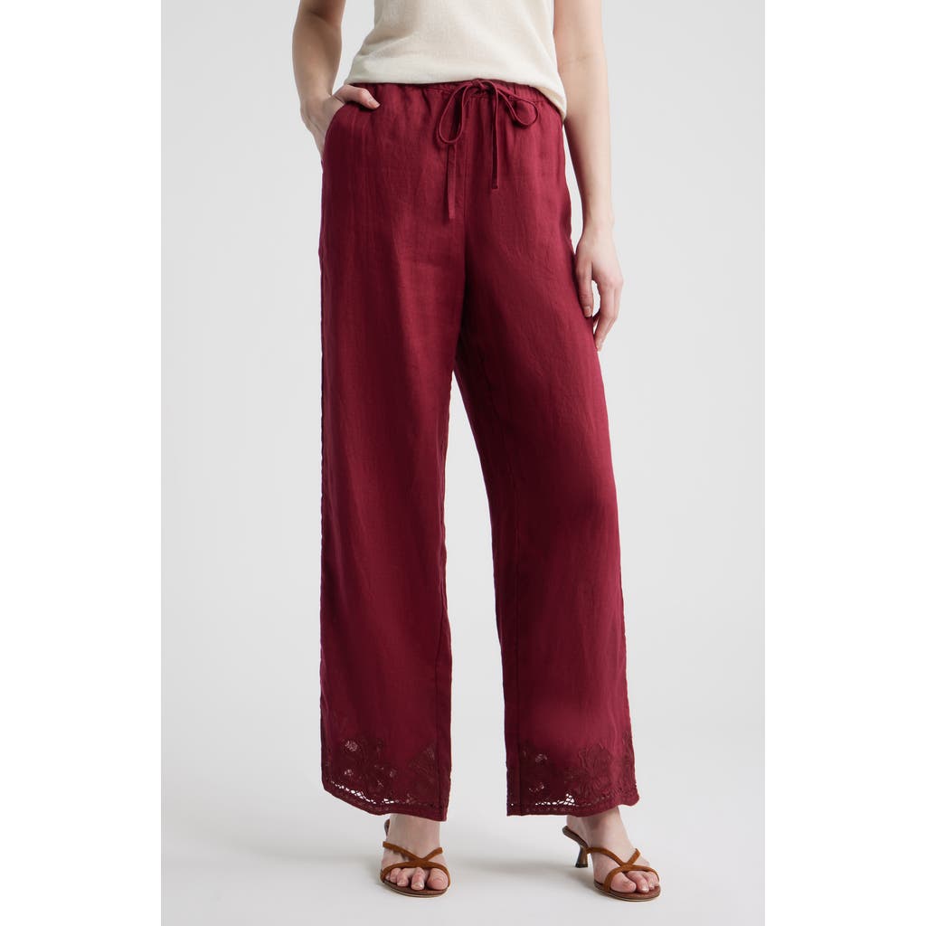 Rails Emmie Embroidered Linen Drawstring Pants